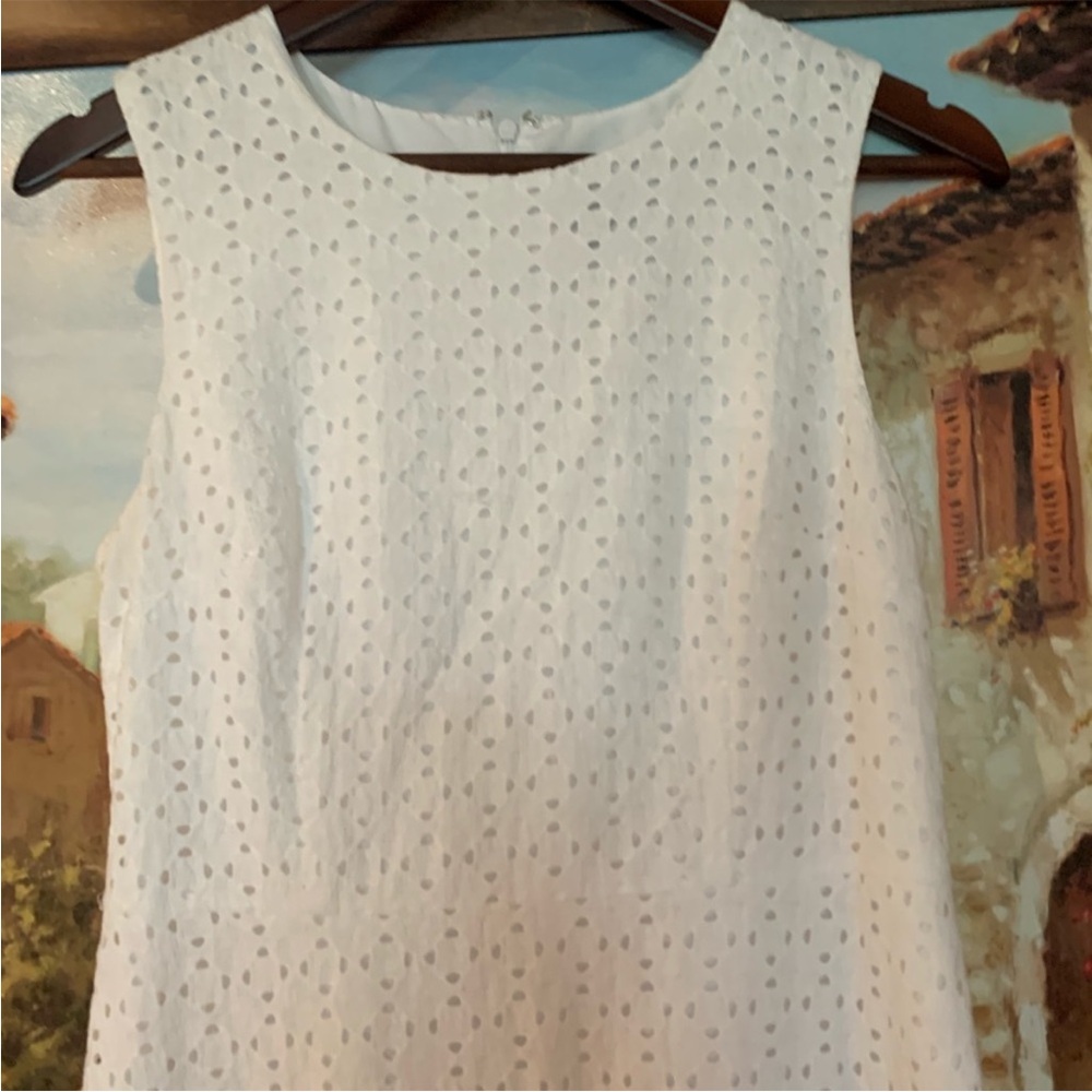 Ann Taylor’s white eyelet dress
